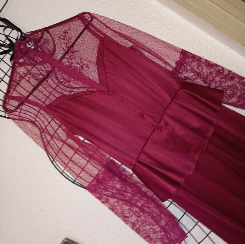 Y2K Vintage Cottagegore Victorian Long Lace Elegant Dress USA 8